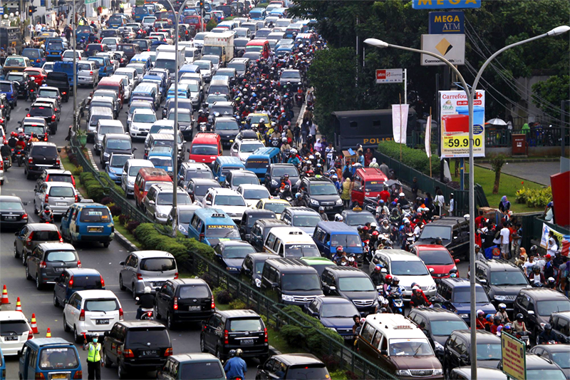 traffic congestion in the city of jakarta