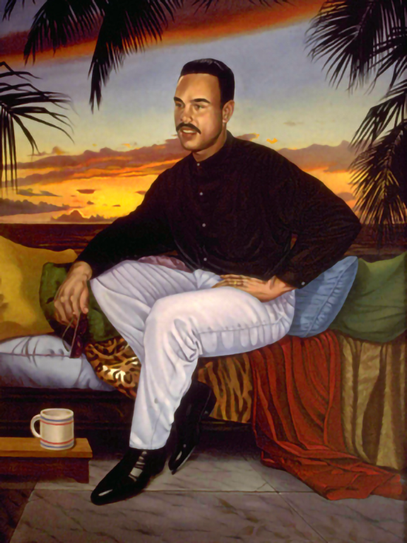 Alegorical-painting-of-Carlos-Baerga,-by-John-Rivera-Resto-1994