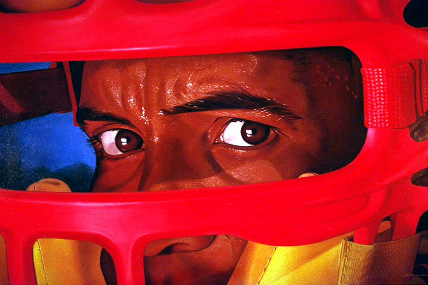 Sandy-Alomar-Jr.--painting-by-John-Rivera-Resto--1995