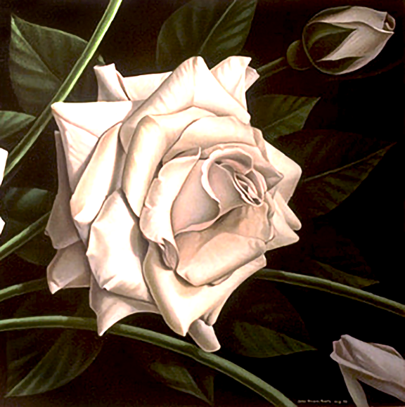 midnight-rose-detail--painting-by-John-Rivera-Resto--1994