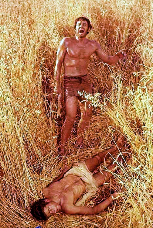 richard-harris-and-franco-nero,-still-for-john-huston's-epic-the-bible