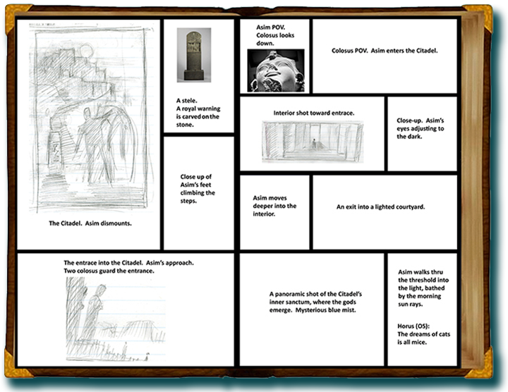 the-citadel,-digital-paintings-for-a-graphic-novel,-by-john-rivera-resto,-2010,-page-layout